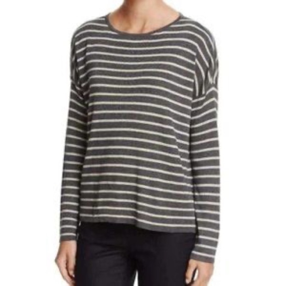 Vince | Linen Striped Lightweight Sweater Size S‎